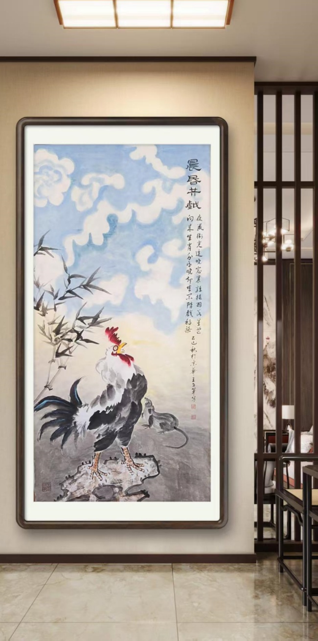 十二生肖系列國畫《晨昏共戲》創(chuàng)作談——以雞與鼠的意象重構(gòu)為核心(圖5)